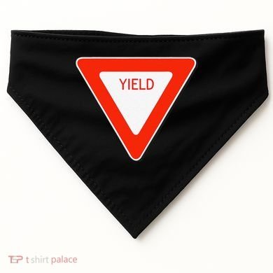Yield Sign Simple Easy Halloween Costume USA-Made Doggie Bandana