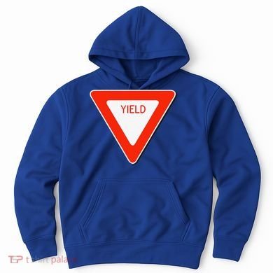 Yield Sign Simple Easy Halloween Costume Hoodie