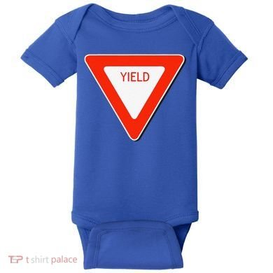 Yield Sign Simple Easy Halloween Costume Baby Bodysuit