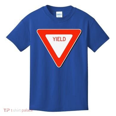 Yield Sign Simple Easy Halloween Costume Kids T-Shirt