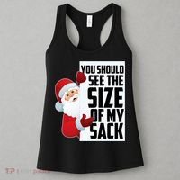 You Should See The Size Of My Sack Funny Santa Claus Women's Tank Top thumb 3