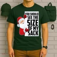 You Should See The Size Of My Sack Funny Santa Claus T-Shirt thumb 6