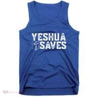 Yeshua Saves (With Cross) Meaningful Gift Tank Top thumb 0