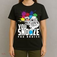 You Snooze You Bruise Funny Paintball Gift T-Shirt thumb 4