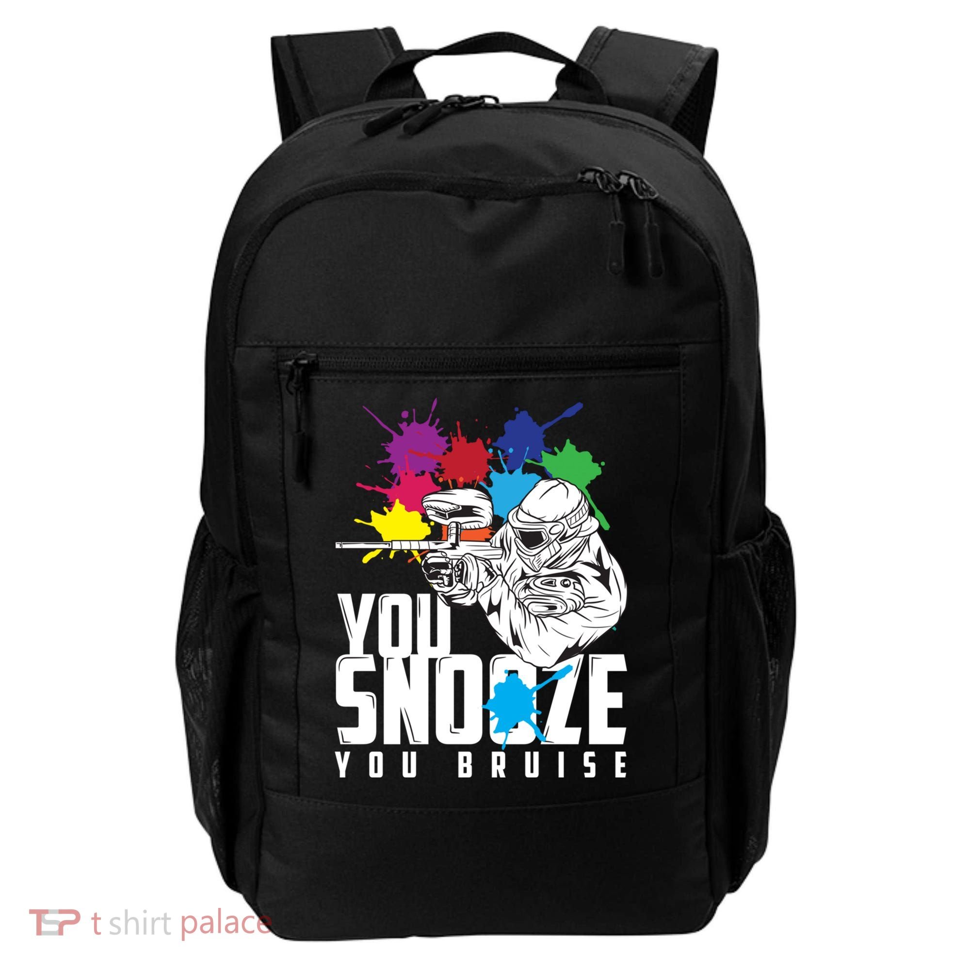 You Snooze You Bruise Funny Paintball Gift Backpack
