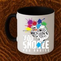 You Snooze You Bruise Funny Paintball Gift Coffee Mug thumb 2