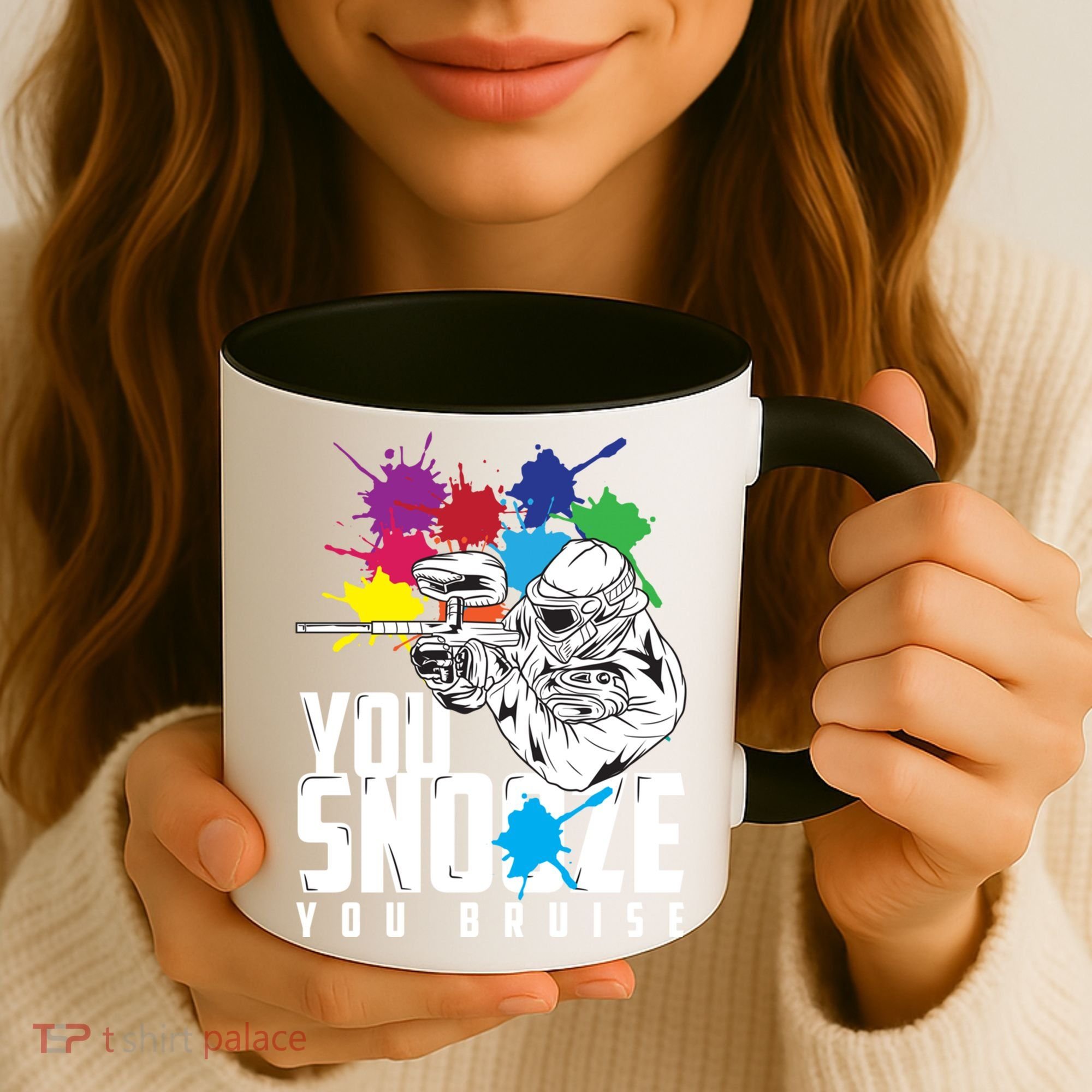 You Snooze You Bruise Funny Paintball Gift Coffee Mug
