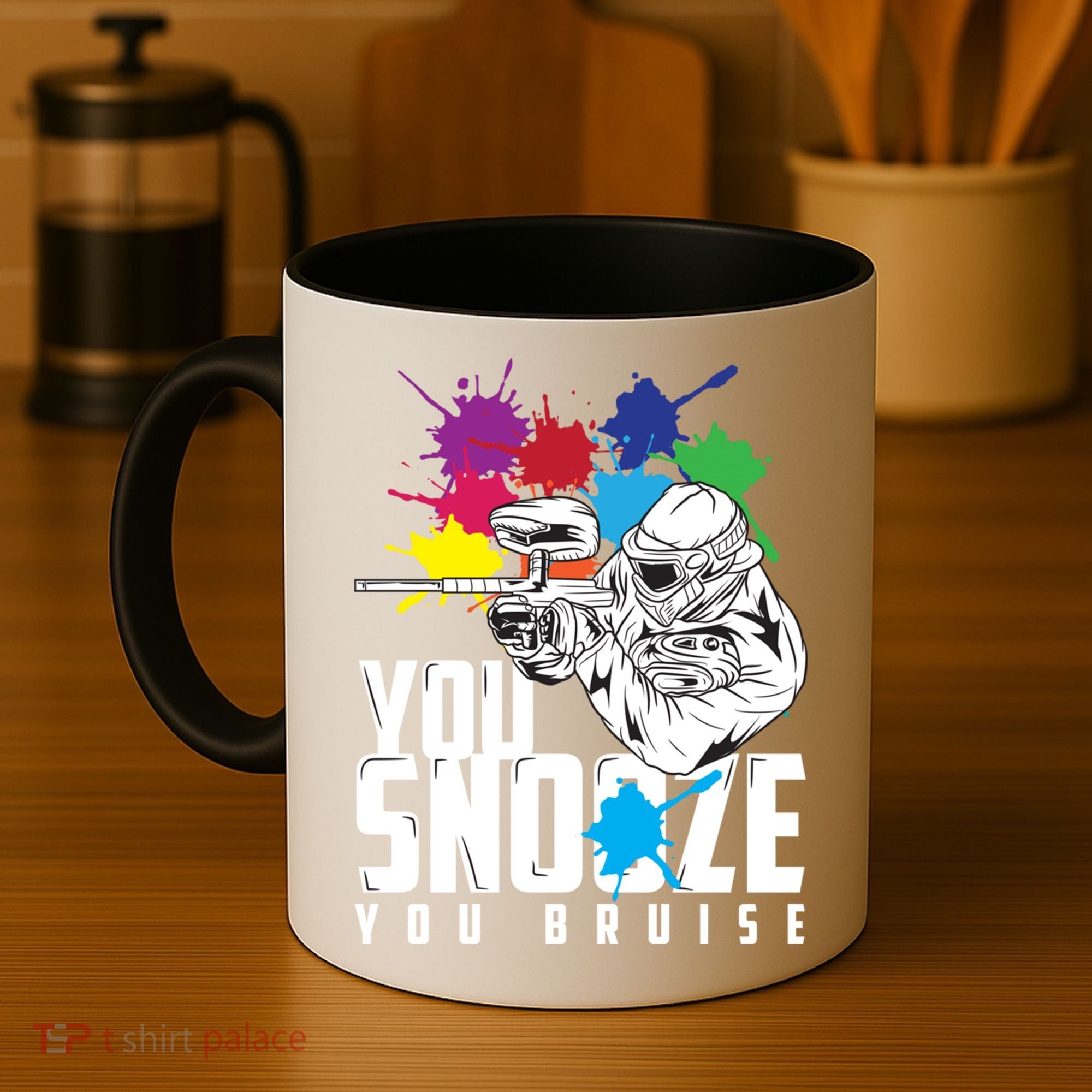 You Snooze You Bruise Funny Paintball Gift Coffee Mug