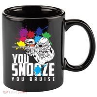 You Snooze You Bruise Funny Paintball Gift 11oz C Handle Ceramic Mug thumb 0