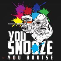 You Snooze You Bruise Funny Paintball Gift Women's Hoodie thumb 2