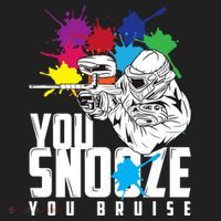 You Snooze You Bruise Funny Paintball Gift Hat thumb 2