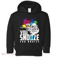 You Snooze You Bruise Funny Paintball Gift Toddler Hoodie thumb 0