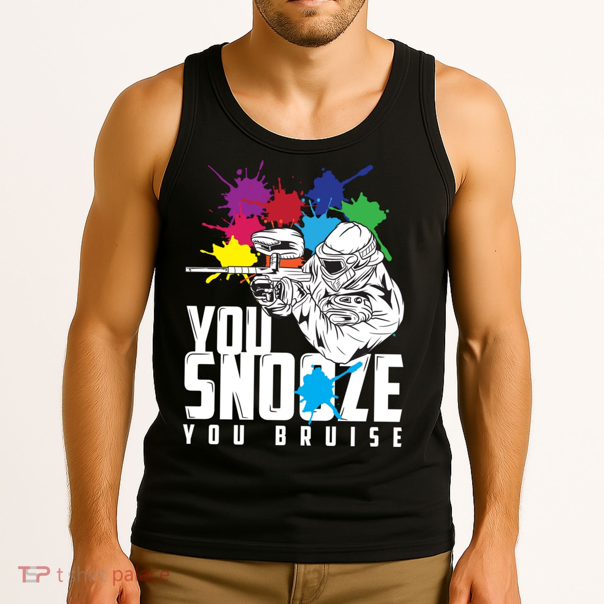 You Snooze You Bruise Funny Paintball Gift Tank Top