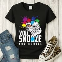 You Snooze You Bruise Funny Paintball Gift Women's T-Shirt thumb 3