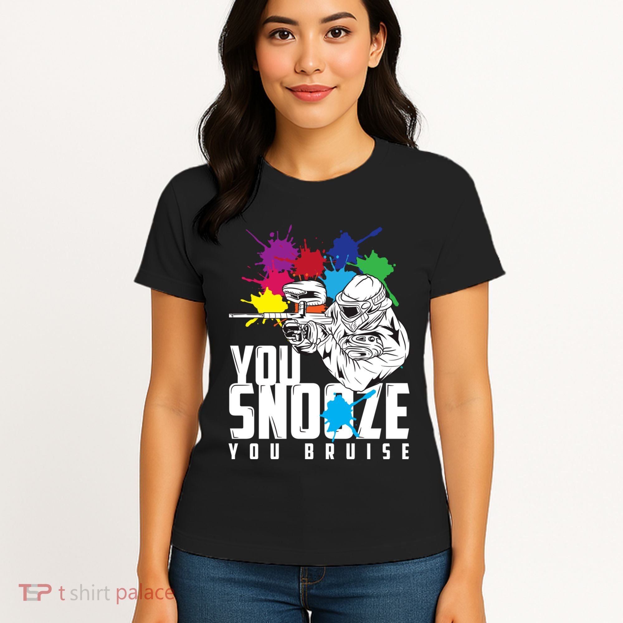 You Snooze You Bruise Funny Paintball Gift Women's T-Shirt