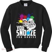 You Snooze You Bruise Funny Paintball Gift Kids Sweatshirt thumb 0