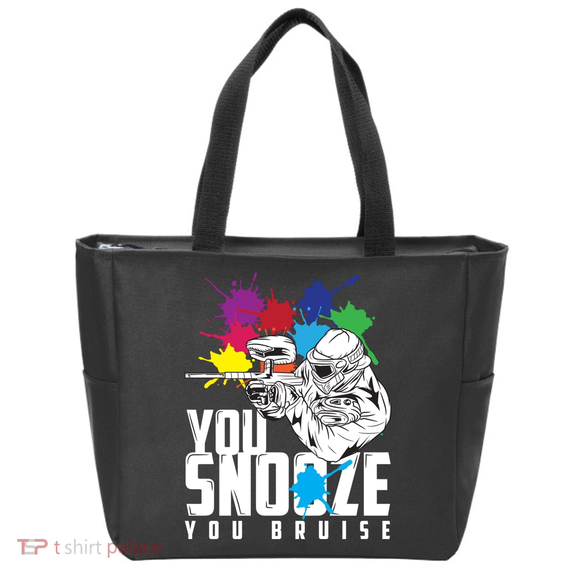 You Snooze You Bruise Funny Paintball Gift Tote Bag