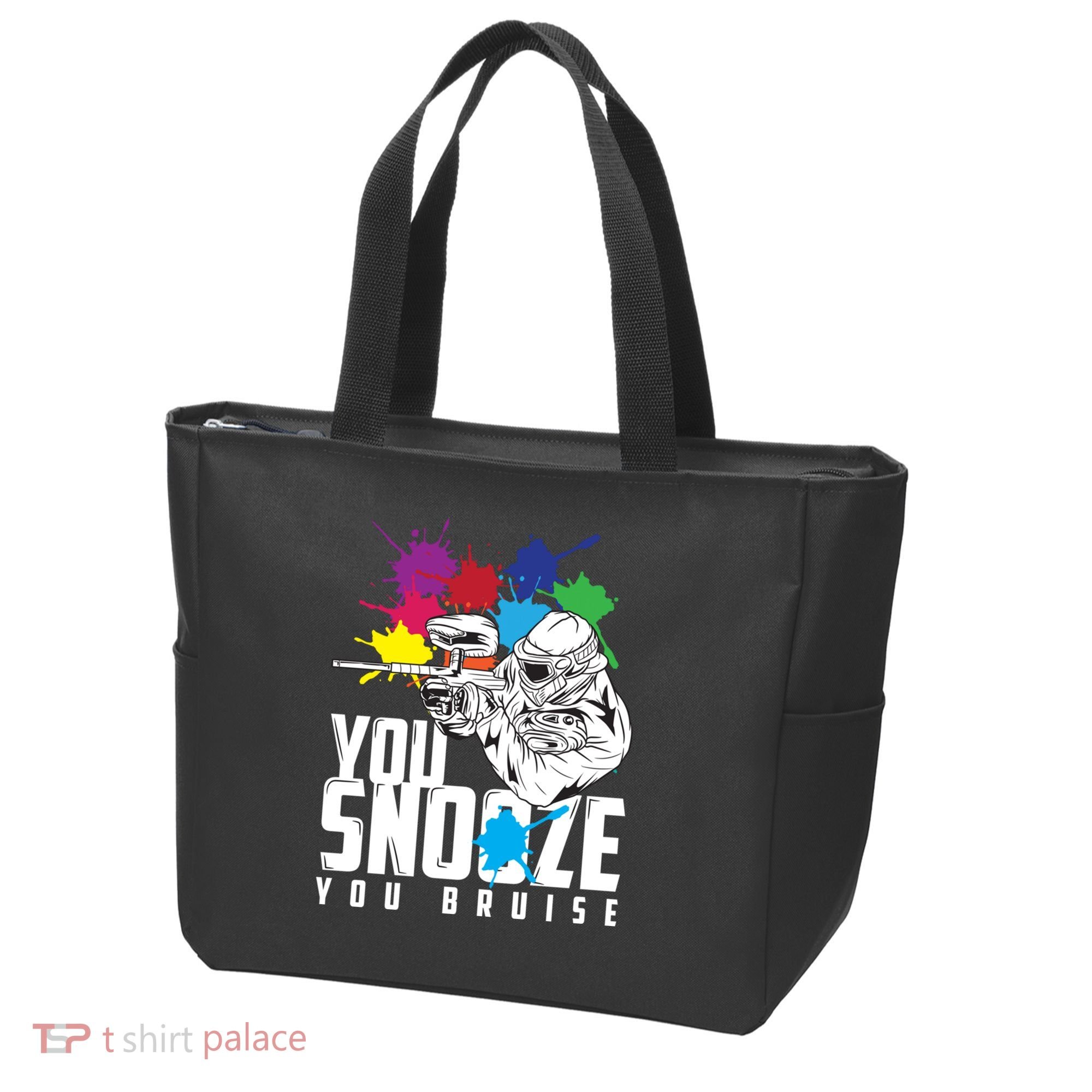 You Snooze You Bruise Funny Paintball Gift Tote Bag