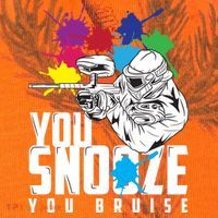 You Snooze You Bruise Funny Paintball Gift Kati Licensed 12" Camo Cuffed Beanie thumb 2