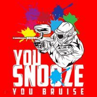 You Snooze You Bruise Funny Paintball Gift Santa Hat thumb 1