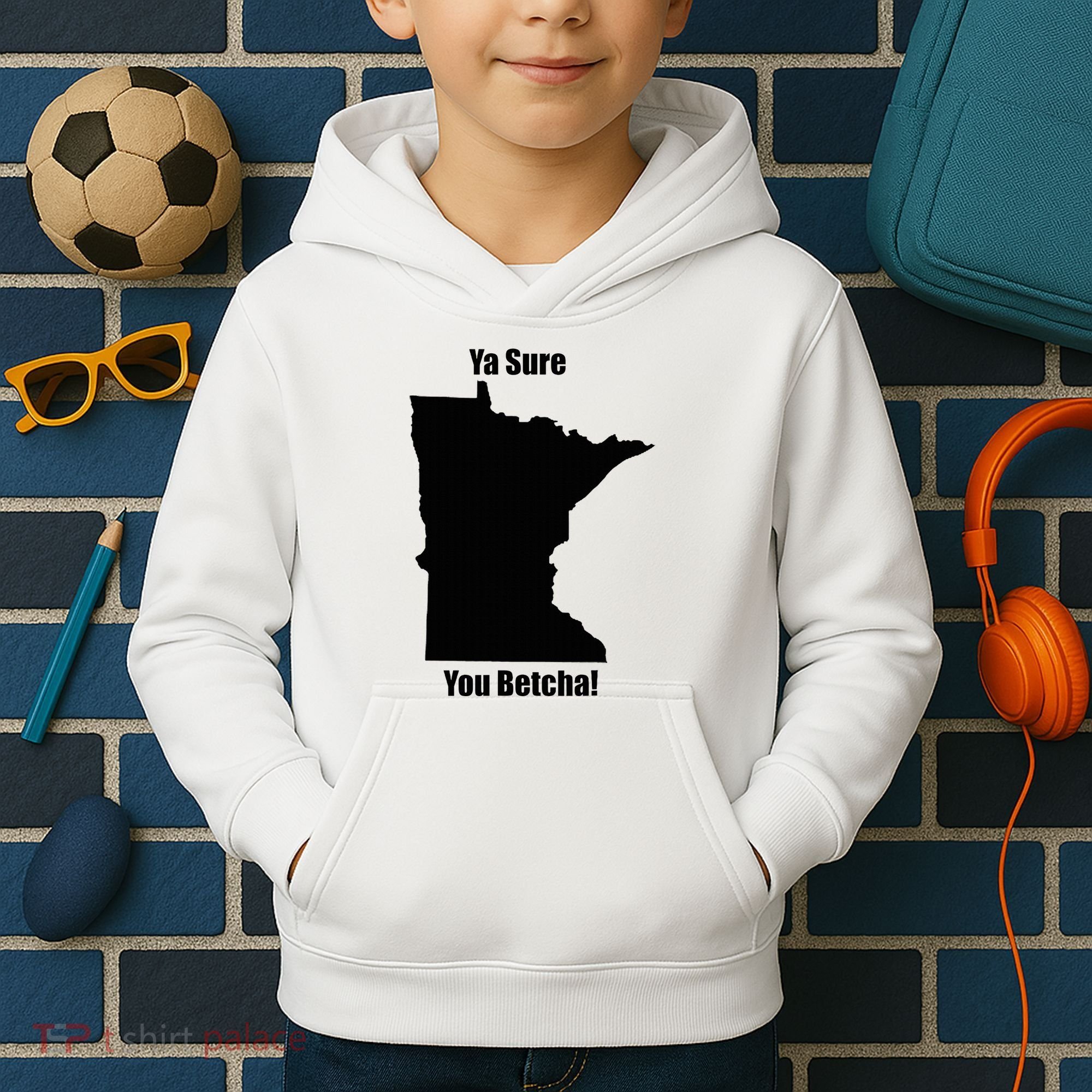 Ya Sure You Betcha! Minnesota Kids Hoodie