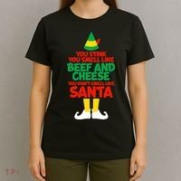 You Stink You Smell Like Beef And Cheese Elf Christmas T-Shirt thumb 4