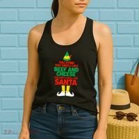 You Stink You Smell Like Beef And Cheese Elf Christmas Women's Tank Top thumb 2