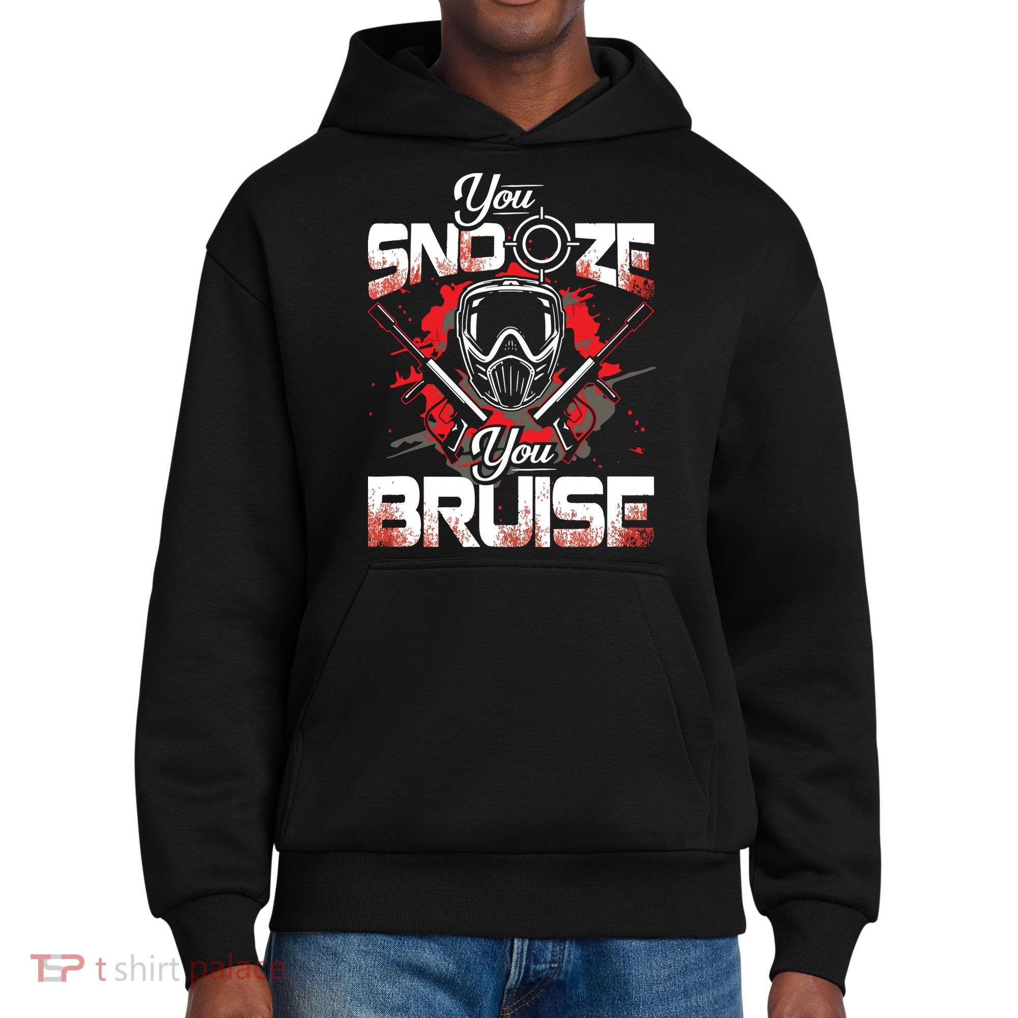You Snooze You Bruise Funny Paintball District V.I.T. Heavyweight Hoodie