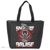 You Snooze You Bruise Funny Paintball Tote Bag thumb 0