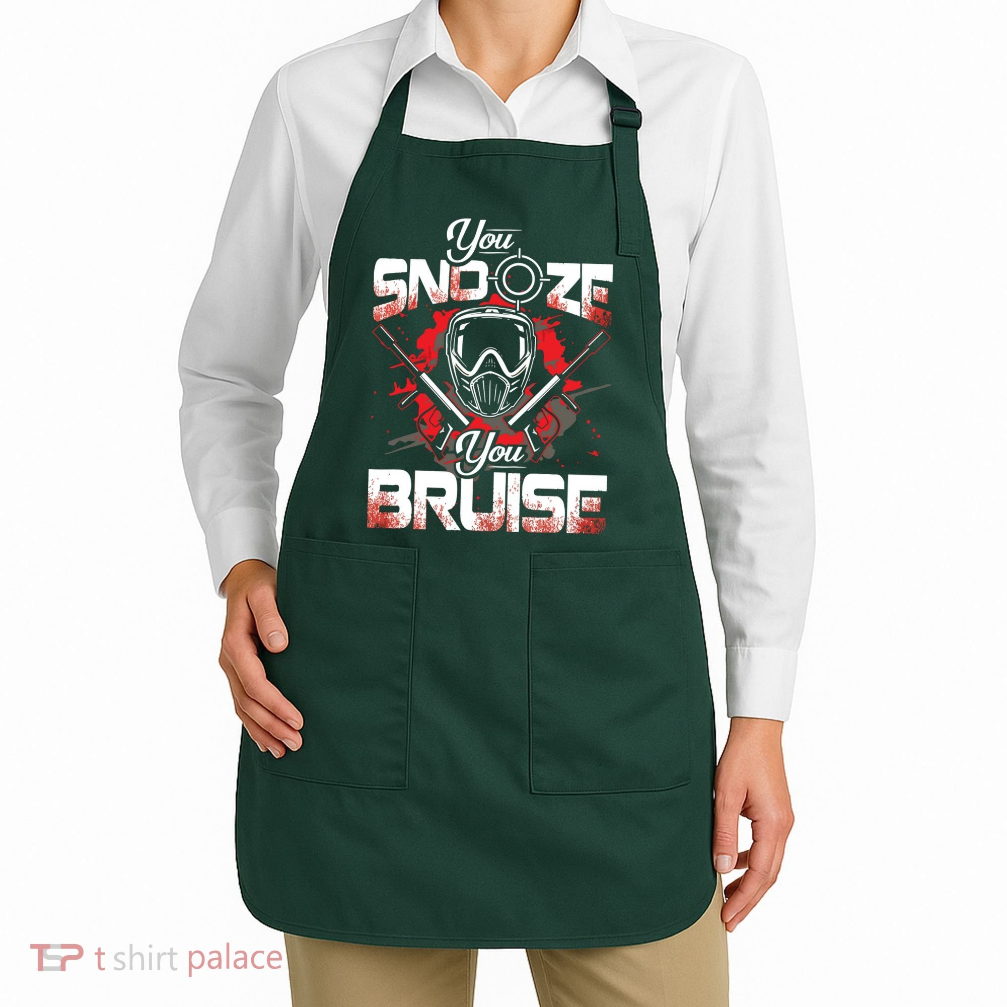 You Snooze You Bruise Funny Paintball Apron