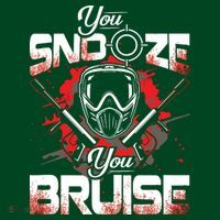 You Snooze You Bruise Funny Paintball T-Shirt thumb 7