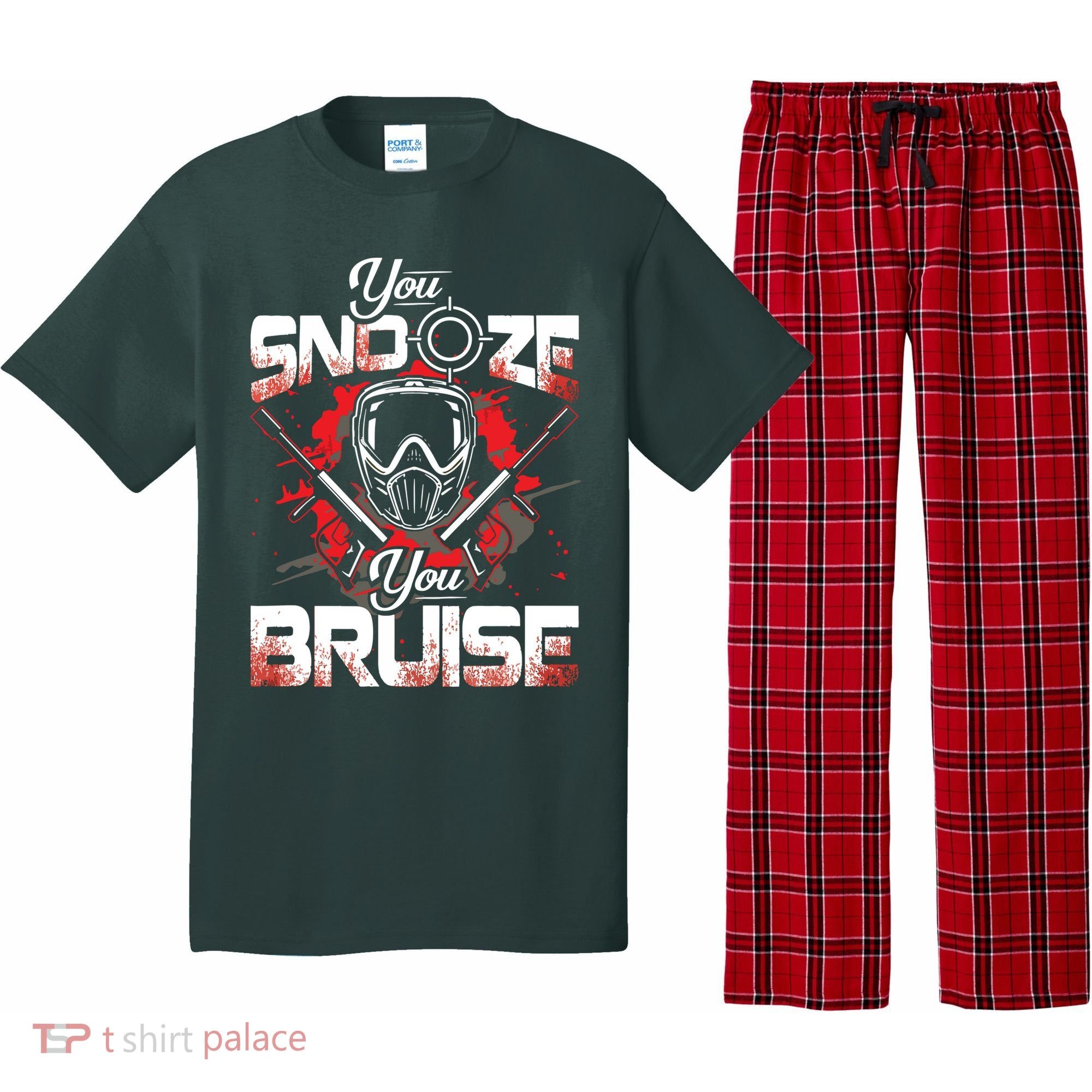 You Snooze You Bruise Funny Paintball Pajama Set