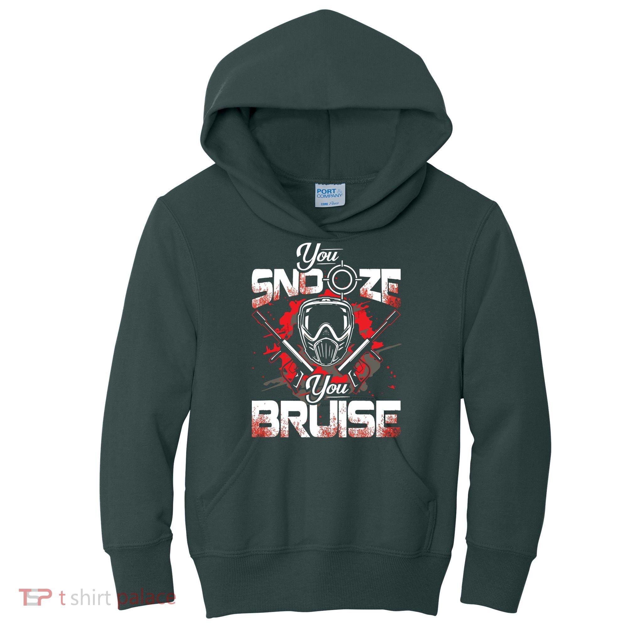 You Snooze You Bruise Funny Paintball Kids Hoodie