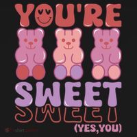 You’Re Sweet Yes You Echo Text Teddy Bear Valentine’S Day Toddler Hoodie thumb 2