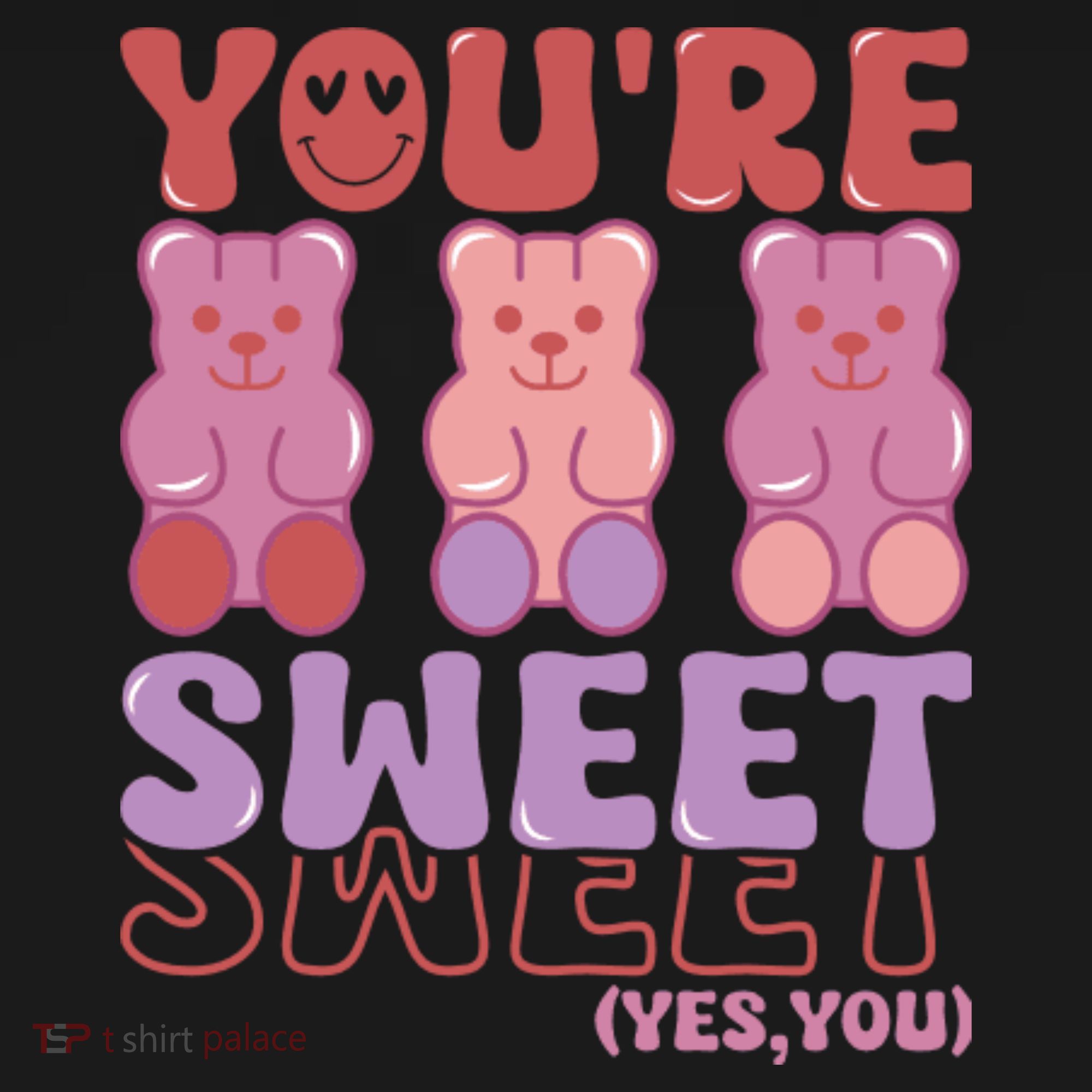 You’Re Sweet Yes You Echo Text Teddy Bear Valentine’S Day Toddler Hoodie