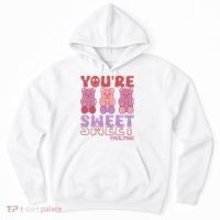 You’Re Sweet Yes You Echo Text Teddy Bear Valentine’S Day Hoodie thumb 0