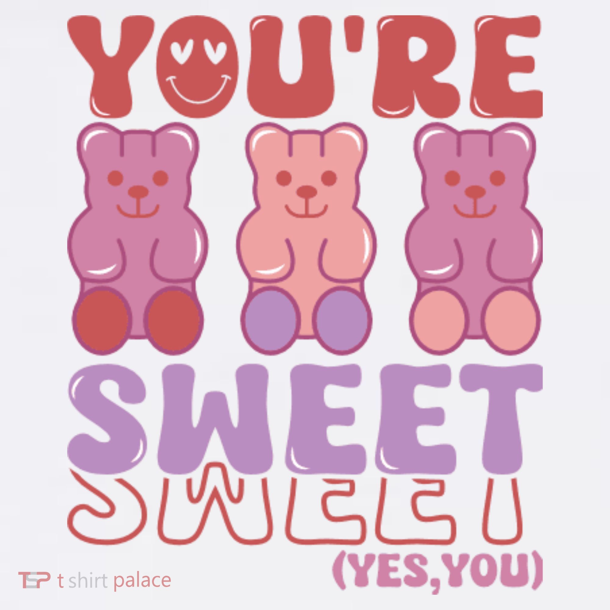 You’Re Sweet Yes You Echo Text Teddy Bear Valentine’S Day Women's Hoodie