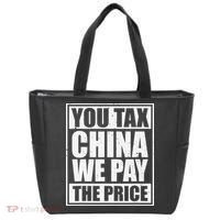You Tax China We Pay The Price Anti Tariffs Tote Bag thumb 0