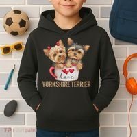 Yorkshire Terrier Dog Lover Gifts Yorkie Kids Hoodie thumb 2