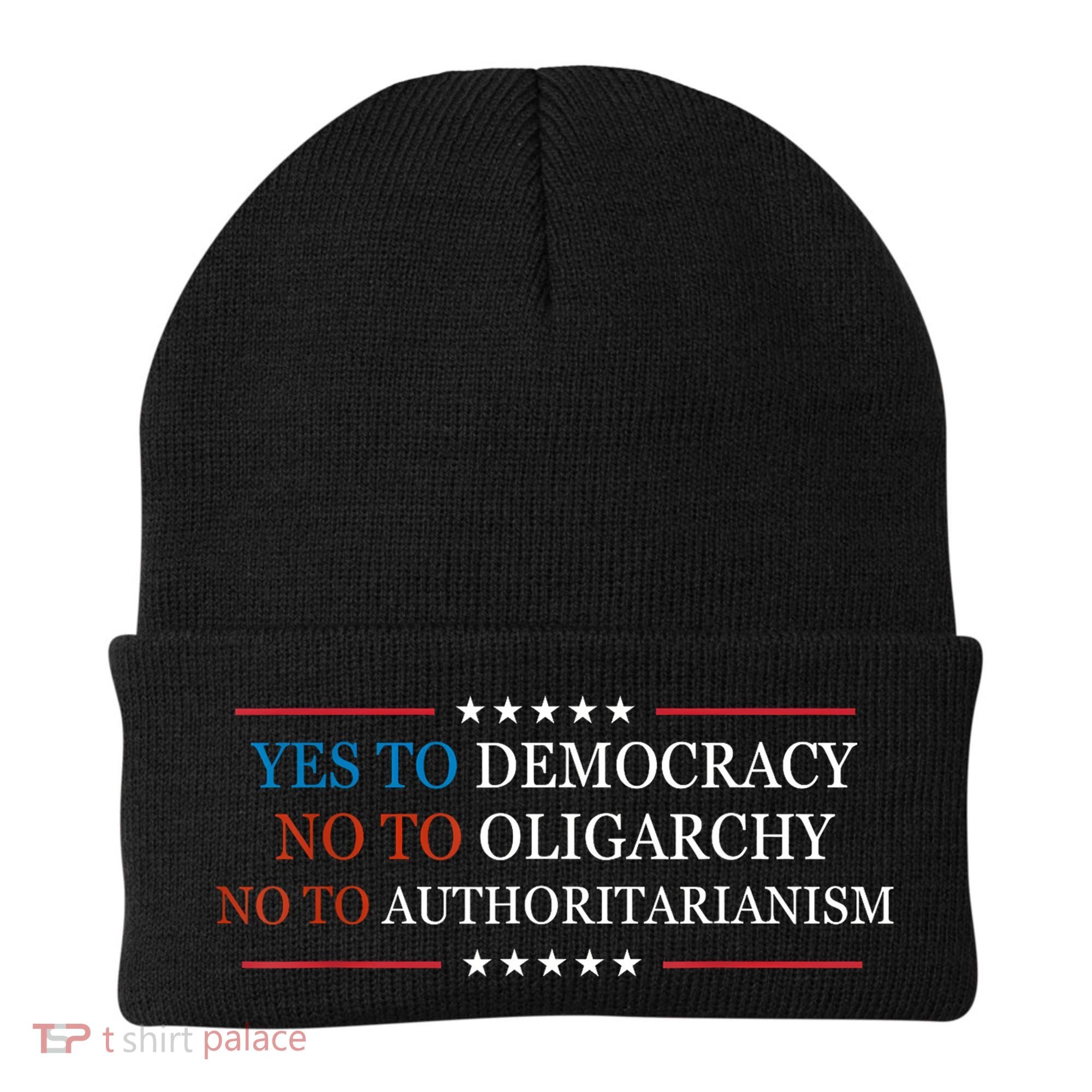 Yes To Democracy No To Oligarchy Bernie Sanders Quote Beanie