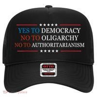 Yes To Democracy No To Oligarchy Bernie Sanders Quote Hat thumb 0
