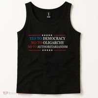 Yes To Democracy No To Oligarchy Bernie Sanders Quote Tank Top thumb 2