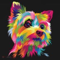 Yorkshire Terrier Funny Yorkie Pop Art Popart Dog Gift Women's Hoodie thumb 2