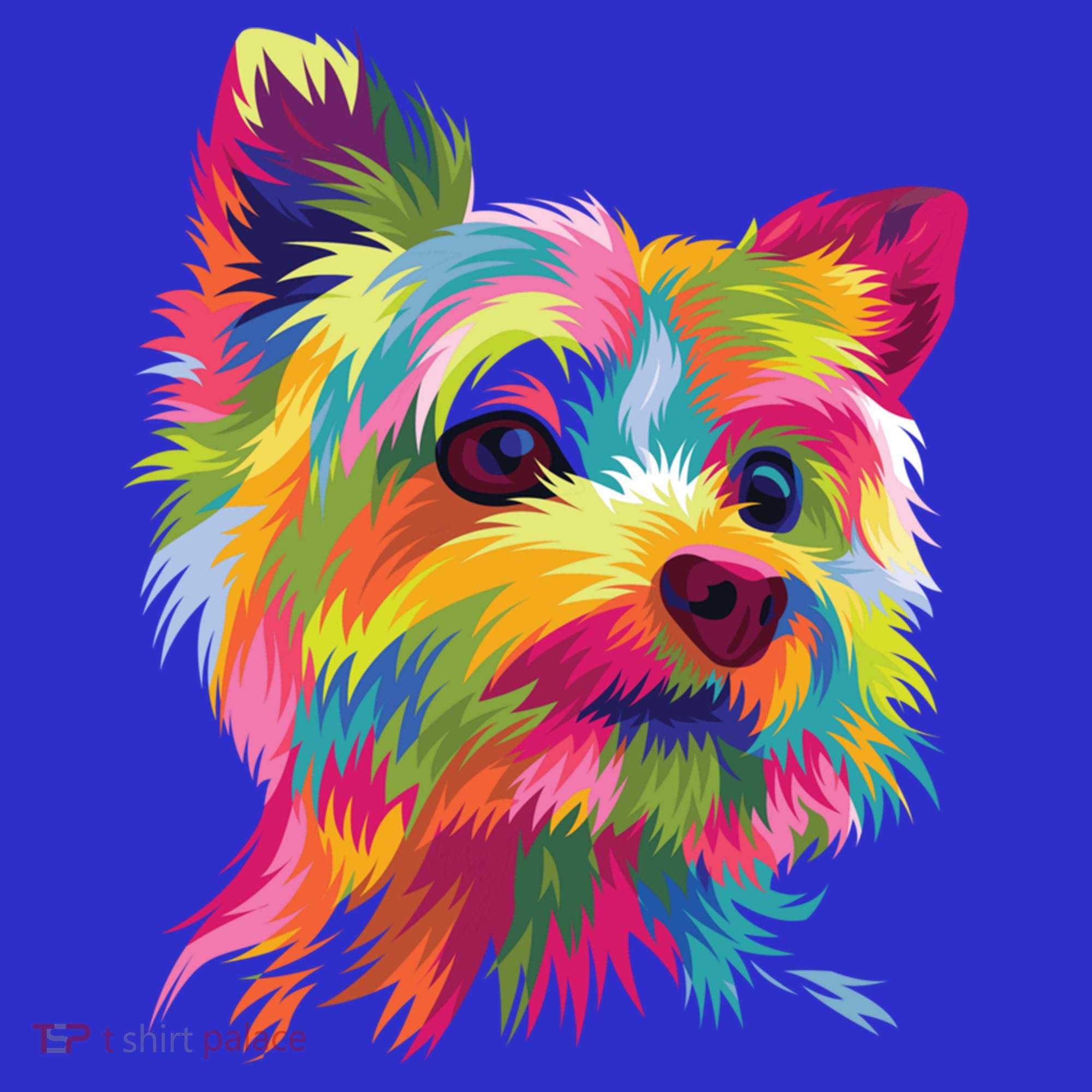 Yorkshire Terrier Funny Yorkie Pop Art Popart Dog Gift T-Shirt