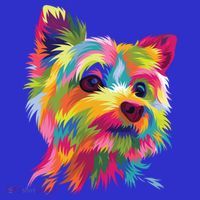 Yorkshire Terrier Funny Yorkie Pop Art Popart Dog Gift Women's Tank Top thumb 5
