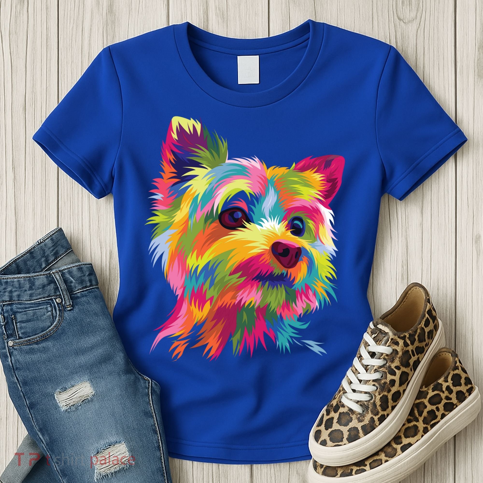 Yorkshire Terrier Funny Yorkie Pop Art Popart Dog Gift Women's T-Shirt