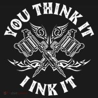 Yout Think It I Ink It Funny Saying Tattoo Artist Tattooist Women's Tank Top thumb 5