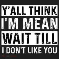 Yall Think Im Mean Wait Till I Dont Like You Tee Beanie thumb 2