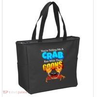 YouRe Telling Me A Crab Ran With These Goons Funny Crab Tote Bag thumb 2