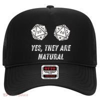 Yes TheyRe Natural D20 20 Dice Funny Rpg Board Gamer Humor Hat thumb 0